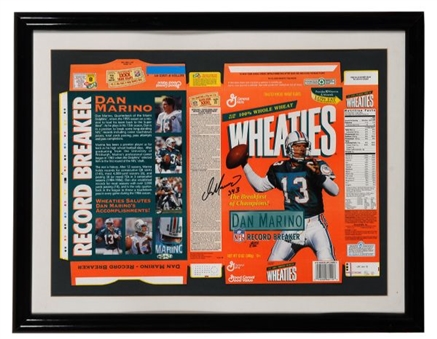 Large Signed Wheaties Box Collection of (15) With 11 Signed Boxes Including Namath, Marino, Rice, and Cowboys Triplets